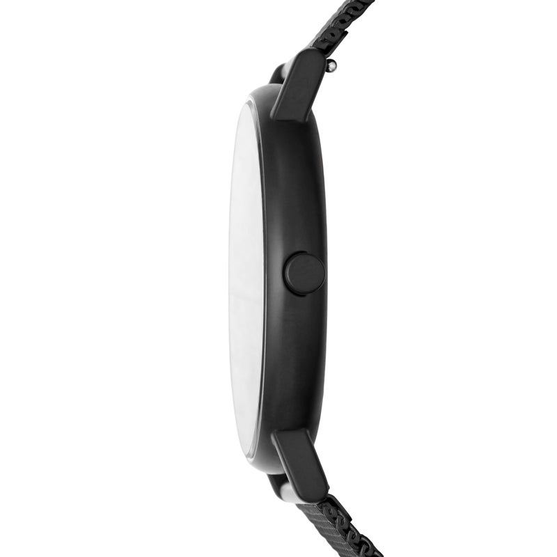 Skagen Men's Signatur Three-Hand Black Stainless Steel Mesh Band Watch (Model: SKW6579) - Image 3